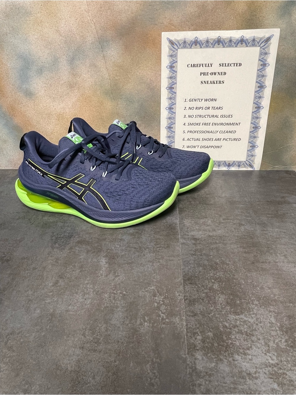 Asics Gel Kinsei Max Men's Blue Running Shoes Size 9 - Picture 2 of 16